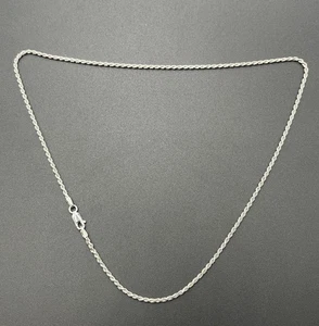 18 Zoll hervorragender gebrauchter Zustand Seil Kette Halskette 2 mm 5 Gramm W12 - Bild 1 von 6