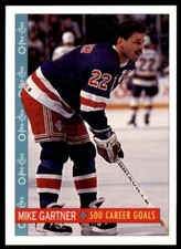 1992-93 O-Pee-Chee Mike Gartner . New York Rangers #245
