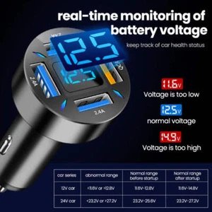 Quick Universal Transfer Plug Multi-function Car Charger USB4 Port - Picture 1 of 7