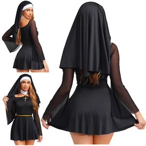 Womens Costumes Adult Uniform Dress Up Fancy Dress Ladies Outfits Mesh Cosplay - Picture 1 of 27