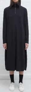 SUNSPEL X STUDIO NICHOLSON - LANGES KLEID GREET JERSEY BAUMWOLLE SCHWARZ L=40 - NEU - Bild 1 von 4