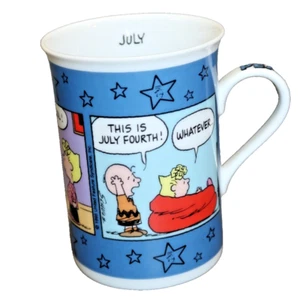 Peanuts Kalender Kaffeetasse Becher It's July Fourth The Danbury Mint Charles Schulz - Bild 1 von 5