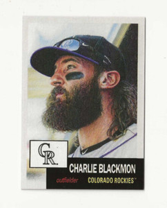 2018 CHARLIE BLACKMON TOPPS LIVING 1953 STYLE CARD #31  MINT  ROCKIES  LOOK