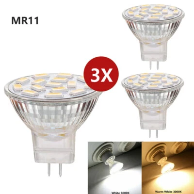 3 × MR11 LED Leuchtmittel 3W/5W/7W Birne Glühbirne Licht Warmweiß 12V AC/DC GU4 - Bild 1 von 4