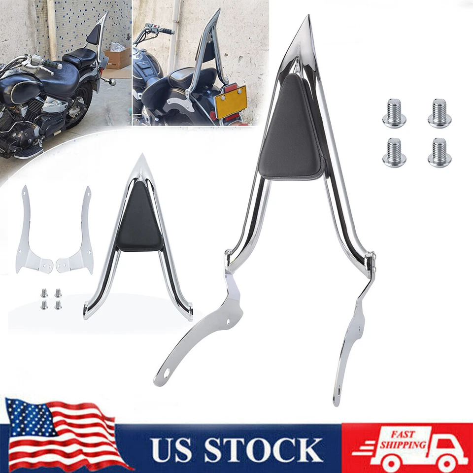 24"Tall Detachable Backrest Sissy Bar For Yamaha V Star 1100 XVS1100 2000-2011 - Изображение 1 из 4