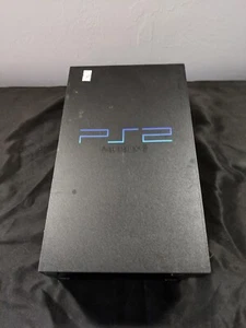 PS2C - Sonly Playstation 2 Slim Black Console WON'T READ DISCS AS IS FOR REPAIR - Picture 1 of 4