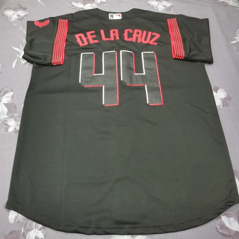 Elly De La Cruz #44 Cincinnati Reds City Connect Black Cool Base Stitched Jersey Cover