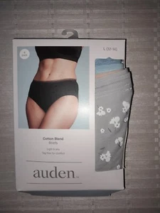 NWT Auden Multicolor Cotton Blend Briefs Women's size L (12-14) Tag Free - Picture 1 of 11