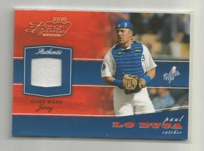 Paul Lo Duca 2002 Playoff Piece of the Game Used Jersey POG-65 #40/250 Dodgers - Image 1 of 2