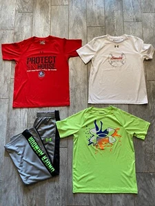 Under Armour Boy’s Y large 4Pc Bundle Jogger & Tee~Shirts - Picture 1 of 11