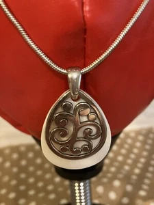 BRIGHTON  Teardrop Mother of Pearl Necklace - Picture 1 of 10