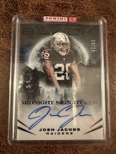 2023 Panini Black JOSH JACOBS Midnight Signatures On Card Auto /99  Raiders