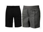 BOYS SCHOOL SHORTS UNIFORM GREY  PULL-UP-ELASTICATED BACK~NO ZIP/CLIP~ 2-16YEARS