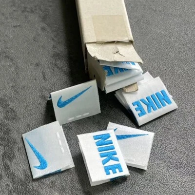 12-pc Vintage NIKE Double-Sided Embroidery Fabric Tags 1.2"x0.8" Apparel Patch - Image 1 of 4