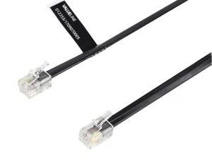 Kabel Telefon Flach RJ10 1M Telefon Modem Stecker Verlängerung Hörer Stecker - Bild 1 von 1