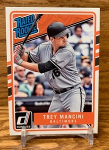 TREY MANCINI Rated Rookie Card 2017 Panini Donruss | ORIOLES RC #202 - Picture 1 of 2