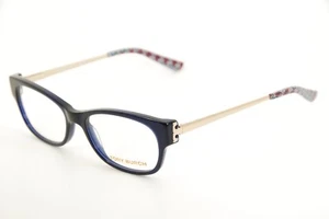 Nuevas Auténticas Gafas Tory Burch TY 2035 511 Oro Azul Estampado 50mm - Imagen 1 de 12