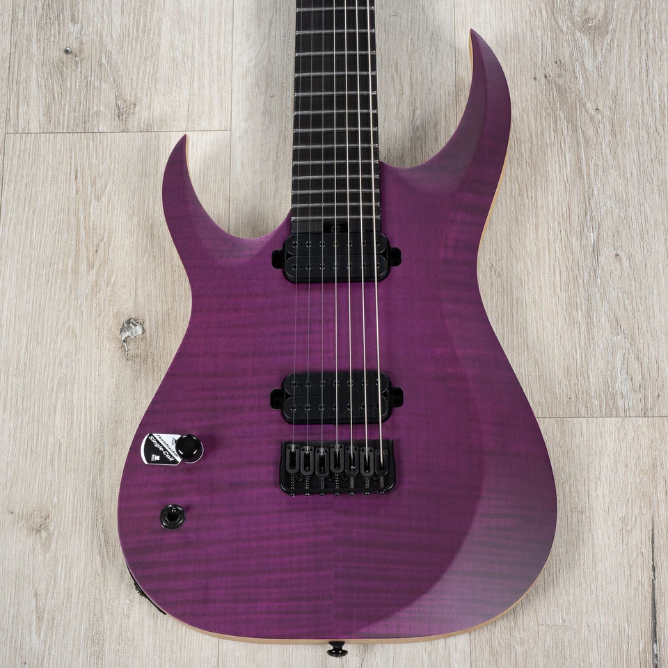 Schecter Guitar Research John Browne Tao-7 Left-Handed Guitar Satin Trans Purple