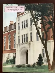 1930 Michigan vs Purdue Football Program - Original Vintage & Complete - Picture 1 of 10