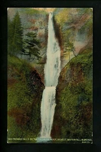 Postal de colección Oregon O Multndmah Falls on Columbia River - Imagen 1 de 2