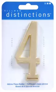 Placa de dirección Hillman Distinctions #4 - Nueva en paquete - 4" de alto - Imagen 1 de 2