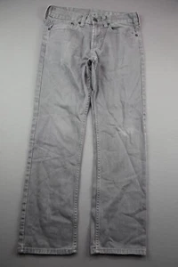 Pantalones de mezclilla ajustados pierna recta gris talla 29x30 (medida 30x27) - Imagen 1 de 7