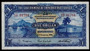 Trinidad & Tobago Government 1 Dollar P5b aXF - Picture 1 of 2