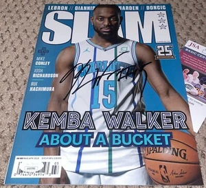 KEMBA WALKER SIGNED SLAM MAGAZINE CHARLOTTE HORNETS BASKETBALL JSA AUTOGRAPH - Picture 1 of 1
