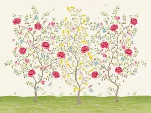 Eijffinger Tapete 341094 Pip Studio 3 Wandpaneele bunt Baum Blumen Blüten Vlies - Bild 1 von 2