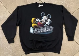 Vintage 90’s Disneyland Mickey Mouse Sweatshirt New With Tags NOS Black XXL - Bild 1 von 9