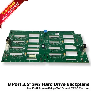Dell PowerEdge T610 T710 T320 T420 T620 8-Port 3.5" SAS Backplane F313F M05TM - Picture 1 of 8