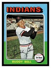 1975 TOPPS MINI BASEBALL BUDDY BELL #38 CLEVELAND INDIANS HIGH GRADE