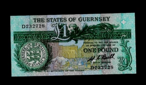 BILLETE DE BANCO GUERNSEY (1) 1 LIBRA ND (1980-89) P 48 A SIN CIRCULAR - Imagen 1 de 2