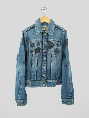 Chaqueta de mezclilla azul con logotipo vintage para mujer JOHN GALLIANO talla IT 40 US 4 Foto 1 de 4