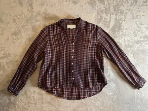 Camicia Anthropologie Trovata Birds of Paradise Finley Pintuck taglia XSmall - Foto 1 di 4