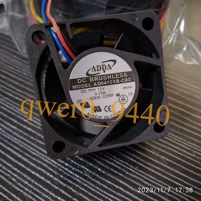 Ventilador de refrigeración de servidor de 3 hilos 1 pieza ADDA AD0412XB-C53 PH10 DC12V 0,20A 4020 4 cm Foto 1 de 3