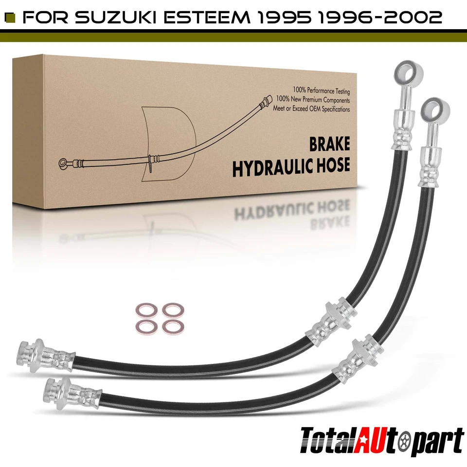 Manguera hidráulica de freno para Suzuki Esteem 1995-2002 2202429 delantera izquierda y derecha Foto 1 de 4