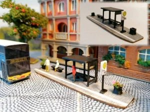 2x Bushaltestelle  Spur H0  Haltestelle 1:87 - Bild 1 von 3