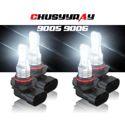 Kit combinado de bombillas de haz alto/bajo LED de 4 lados para Cadillac SRX 2004-2009 6500 K Foto 1 de 4