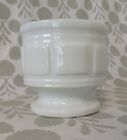 Vintage Randall Milk Glass Short Vase Planter Window Pane Round Footed White