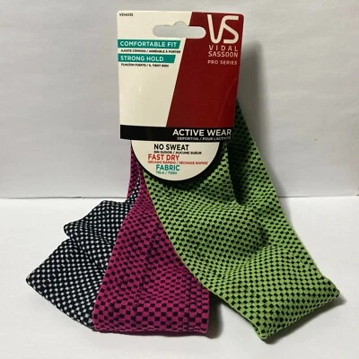 2 diademas Vidal Sassoon banda para el cabello uso activo ajuste cómodo sujeción fuerte verde Foto 1 de 4