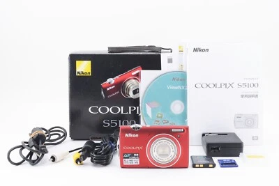 🚀🎁《TOP MINT  in BOX》Nikon Coolpix S5100 RED Digital Camera From JAPAN✈✈✈✈✈✈✈✈✈ - Image 1 of 4