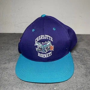 Vintage Charlotte Hornets Snapback Hat Cap NBA 90s Sports Specialties Youth - Picture 1 of 10