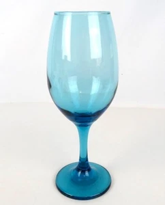 Cristar 12 Oz Water Goblet Wine Glass Green Teal 8” Tall Glass - Picture 1 of 5