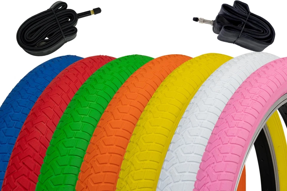 Bunte Fahrrad Reifen Decke Mantel 20 x 1,95 53-406 mit / ohne Schlauch wählbar - Bild 1 von 1