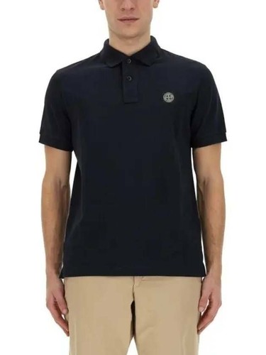 Polo Stone Island cotone elasticizzato piqué manica corta slim fit 80152SC17