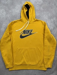 Nike Para Hombre Talla M Sudadera con Capucha Amarillo Logo Swoosh Gimnasio Entrenamiento Informal Atletismo - Imagen 1 de 16