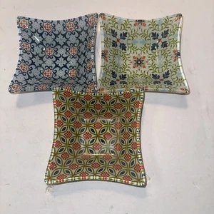 Prima Designs Boho Kaleidoskop Glas Servierschale Schmuck Süßigkeitenschalen 3er Set - Bild 1 von 4
