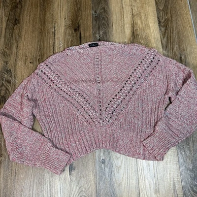 Rag & Bone Sweater Women’s Medium Pink Chunky Roman Knit Pullover Classy - Image 1 of 4