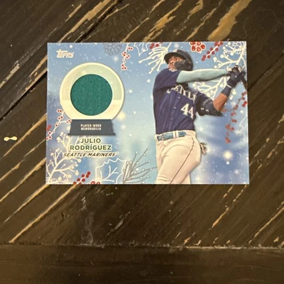 2023 Topps Holiday - Relics Julio Rodriguez #RC-JRO (MEM) - Image 1 of 2